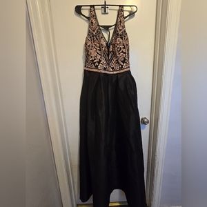 Floor length gown with beautiful  gold accents